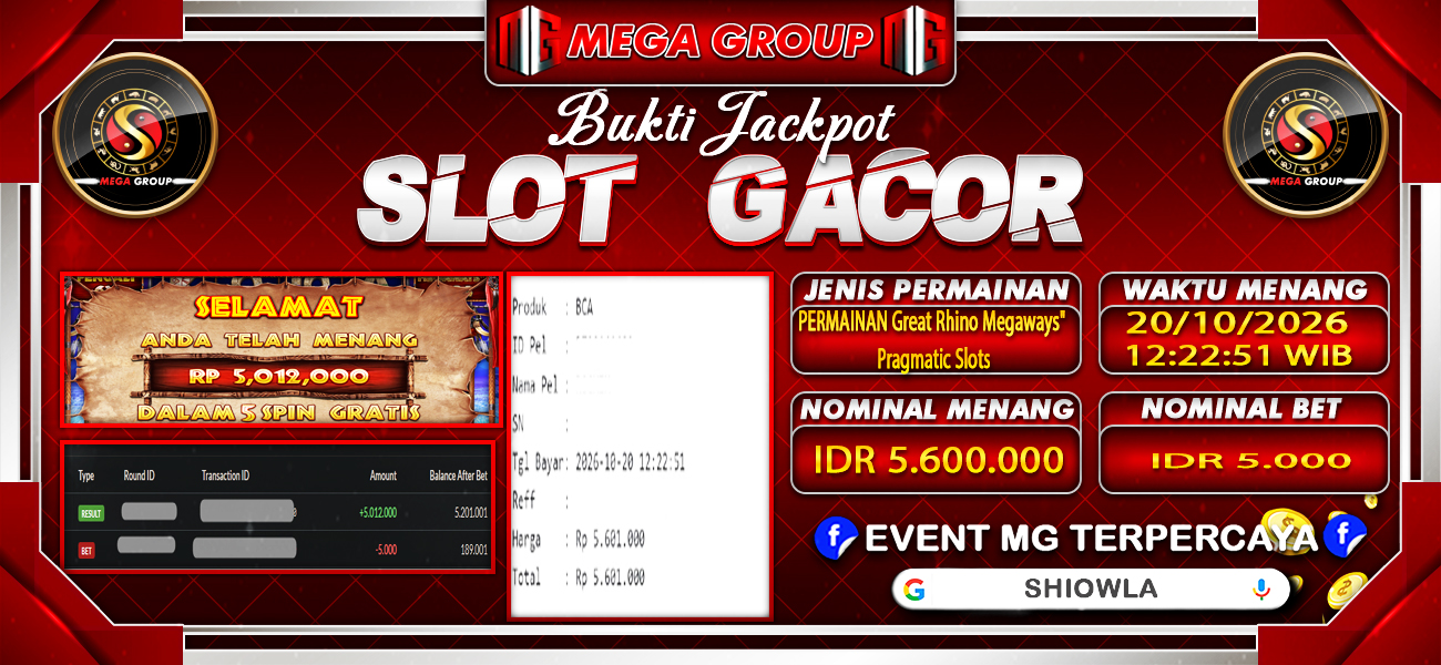 Bukti JP situs Shiowla hari Selasa, 20 Oktober 2026