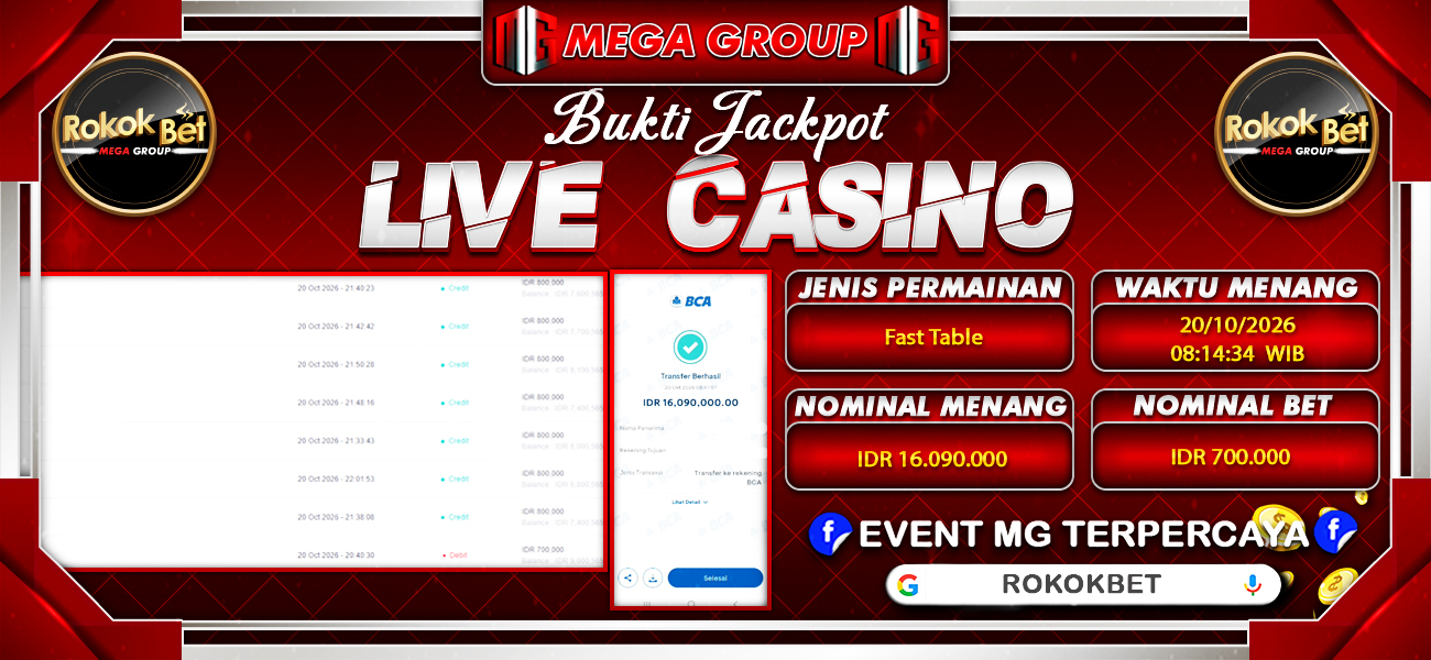 Bukti JP situs Rokokbet hari Selasa, 20 Oktober 2026